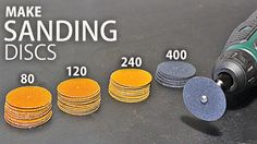 the sanding disc is being used to make sanding discs with different sizes and shapes