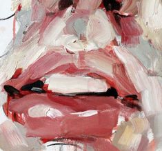 an abstract painting of a woman's lips