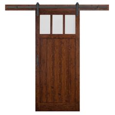 36 in. x 84 in. Craftsman 3-Lite Auburn Interior Sliding Barn Door Slab with Hardware Kit - Super Arbor Masonite Doors, Glass Barn Doors Interior, Craftsman Farmhouse, Custom Barn Doors, Sliding Door Design, Interior Sliding Barn Doors, Barn Door Kit, Glass Barn Doors, Doors Sliding