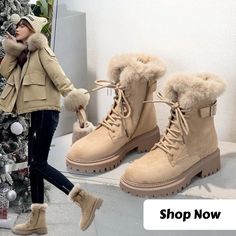 Snow Shoes Women, Winter Boots Women Snow, Warm Boots Women, Cute Winter Boots, Stylish Winter Boots, Winter Outfits Snow, Autumn Shoes Women, Boots For Fall, Shoes Outfit Fashion