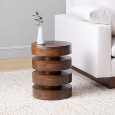 end tables | West Elm Wooden Table, West Elm, Side Table, Couch, Furniture, White