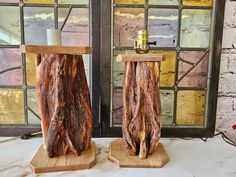 Handcrafted Wood Table Lamps Pair, Cottage, Cabin, Lodge Decor 17" x 8" x 5" Wood Table Lamps, Cabin Lodge Decor, Wood Lamp Design, Cottage Cabin, Wood Lamp, Cabin Lodge, Table Lamp Wood, Lodge Decor, Wood Lamps