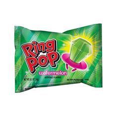 ring pop watermelon candy bar on a white background