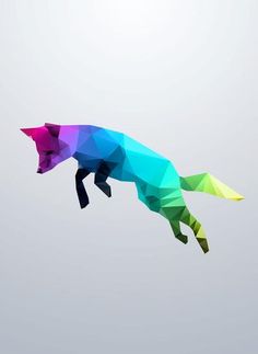 a colorful animal flying through the sky