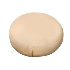 an image of a white round cushion on a white background with clipping for text