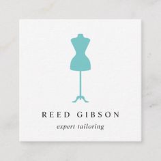 a business card with an image of a mannequin's torso on it