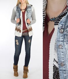 "Vest Of Both Worlds" www.buckle.com Casual Boho Outfits, Store Outfits, Put Together Outfits, Urban Hippie