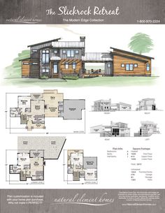 the floor plan for this modern log home