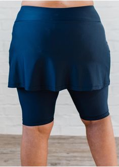 Athleisure Skort With Built-in Shorts For Yoga, Stretch Athleisure Skort With Built-in Shorts, Athleisure Solid Skort With Short Inseam, Sports Skort With Short Inseam, Compression Bottoms With Built-in Shorts For Yoga, Sporty High Waist Swim Skirt With Built-in Shorts, Fitted Bottoms With Built-in Shorts For Workout, Fitted Swim Skirt With Built-in Shorts For Sports, Athleisure Swim Skirt With Built-in Shorts