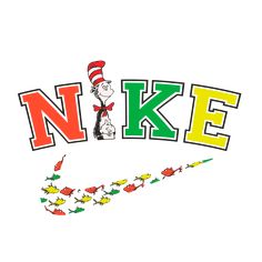 the word'n kee is spelled with dr seuss and cat in the hat