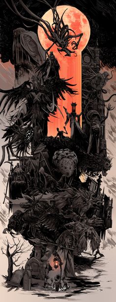 an image of a poster with monsters on it