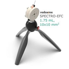 an electronic device is sitting on top of a tripod with the words redoxte spectro - efc