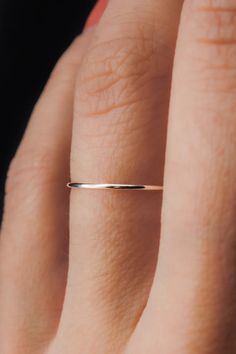 Ultra Thin Ring, Sterling Silver – Hannah Naomi Jewelry Popular Rings, Sterling Silver Stacking Rings, Silver Stacking Rings, Hammered Sterling Silver, Gold Ring Stack, Wire Rings, Midi Rings, Ring Sizes, Korean Language