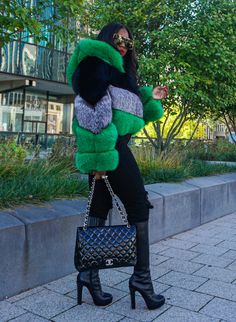 Eliza Chevron Fox Fur – The Fancy Success Faux Fur Coats Outfit, Fur Outfit, Green Fur, Womens Faux Fur Coat, Fox Fur Jacket, Fabulous Furs, Fur Coat Vintage, Fur Coats Women, Fox Fur Coat