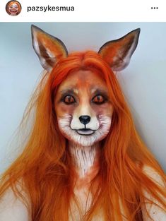 Animal Makeup Looks, Fox Face Paint, Disney Costume Makeup, Cat Halloween Makeup, Show Makeup