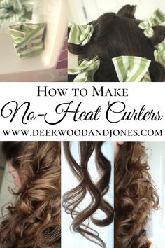 Easy DIY Homemade Hair Curlers to Sleep in - Deerwood + Jones Homemade Hair Curlers, How To Use Hair Rollers Overnight, Sew A Rope Basket, Sponge Curlers, Sponge Hair Rollers, No Heat Curlers