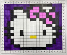 an image of a hello kitty made out of squares