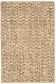 an area rug made out of jute, with the top section in light brown