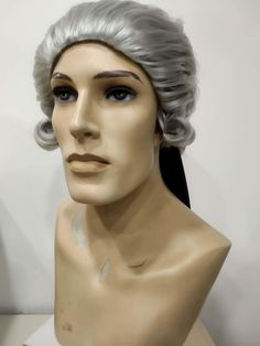 "Renaissance Male Wig, reminiscent of the 1800s era, featuring a voluminous base to discreetly tuck away your hair. The elastic base ensures a perfect fit, and its stable design guarantees a lasting hairstyle for extended shows. An authentic theatrical wig suitable for the role of a Judge or for period dramas. Ideal for those seeking a Georgian Period Wig or participate to a re-enactment. This exquisite wig  is designed to provide a comfortable fit, with our an elastic base that goes from 17\" (or 43 cm) up to 24\" (or 62cm) . Made in our small manufactory in Athens, Greece." 1700s Mens Fashion, Wigs Male, Clown Wig, Stable Design, Stables Design, Regrow Hair, Evil Clowns, Brown Wig, Costume Hats