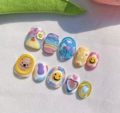 Korean Nail Art, Art Deco Nails, Asian Nails, Hard Nails, Beauty Nails Design, Cute Nail Art Designs