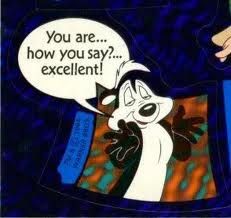 an image of a cartoon character saying you are how you say excellent with the caption