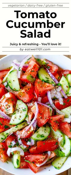 a white bowl filled with cucumber salad on top of a wooden table