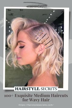 A woman wearing black tube with hair pins Blond Hairstyles, Cute Prom Hairstyles, Medium Blonde Hair, Prom Hairstyles For Short Hair, Fabulous Hair, Peinados Fáciles Para Cabello Corto, Penteado Cabelo Curto, Short Haircut, Prom Hairstyles