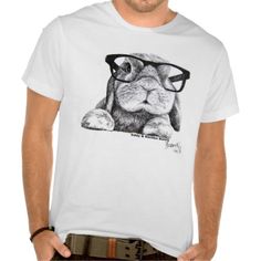 Rambo the Hipster Bunny T Shirts