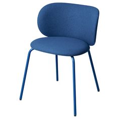 a blue chair on a white background