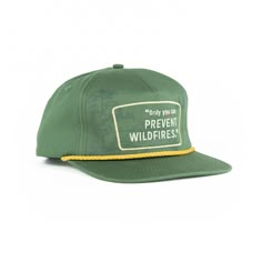 Broadcast Smokey Bear's call to prevent wildfires everywhere you go with The Landmark Project Forest Service hat. All Smokey Bear products created by The Landmark Project are licensed through the US Forest Service, and a portion of the proceeds go toward wildfire prevention education. Snap back, one size fits all. Wildfire Prevention, Landmark Poster, Album Merch, Us Forest Service, Smokey Bear, Hat Inspiration, Yellow Trim, Green Fits, Forest Service