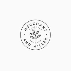 the logo for merchant and miller, which is designed to look like a leaf