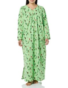 PRICES MAY VARY. Machine Wash Flannel Nightgown, Night Gowns, Long Night, Night Shirt, Pajamas Women, Night Gown, Shoes Jewelry, Top Styles, Full Length