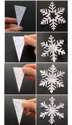 how to make paper snowflakes that look like they have been cut out and put together