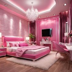 Pink Bedroom Ideas for a Stylish Makeover Women Bedroom, Pink Room Decor, Beauty Room Design, Woman Bedroom, Pink Room