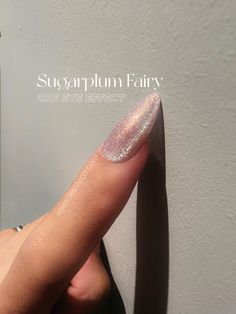 Silver Sparkly Nails, Pink Sparkle Nails, Pink Sparkly Nails, Purple Chrome Nails, Sugarplum Fairy, Fairy Cat, Cat Eye Nails Polish, Shimmer Nail Polish, Eye Nail Art