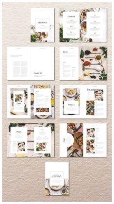 an image of food brochure templates with different images and text on it