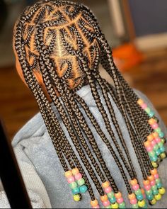 Knotless Braids With Beads Kids, Toddler Knotless Braids With Beads, Braids With Beads Kids, Lil Girl Hairstyles Braids, Kids Braids With Beads, Girls Braided Hairstyles Kids, Braids And Beads, Toddler Braided Hairstyles, Toddler Braids