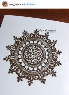 a card with an intricate design on it