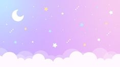 the sky is filled with stars and clouds, as if it were painted in pastel colors