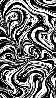 an abstract black and white background with swirly lines in the form of wavy waves