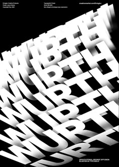 the cover of an article with white letters on black and white paper, in front of a dark background