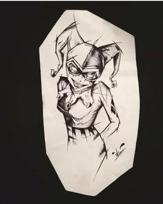 Harley Quinn tattoo Harley Quinn Tattoo Ideas For Women, Joker Tattoo For Women, Tattoo Harley Quinn, Joker And Harley Quinn Tattoo, Harley Quinn Tattoo Design, Harley Quinn Tattoos