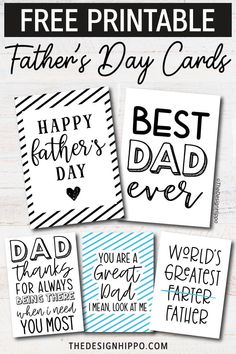 father's day cards with free printables