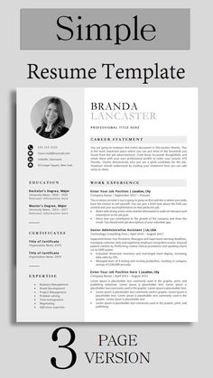 clean resume