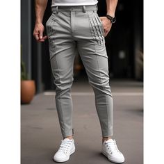 Season:Spring   Fall,Winter; Fabric:Cotton Blend; Gender:Men's; Style:Fashion,Casual; Occasion:Outdoor,Going out,Daily; Fit Type:Regular Fit; Function:Comfort,Soft,Breathable; Waistline:Mid Waist; Pattern:Plain; Design:Pleats,Pocket; Pants Type:Chino Pants,Trousers,Chinos; Front page:FF; Listing Date:11/08/2023; Hips:; Length:; Waist: Pleats Pants, Going Out Fashion, Barbour Style, White Shoes Men, Pants Pocket, Winter Fabric, Blue Khakis, Mens Chinos, Chino Trousers