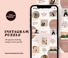 the instagramm puzzle app is displayed on an iphone, and it's open to