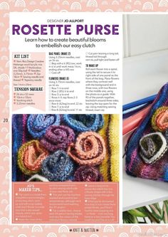 an article in the knitting book rosette purse