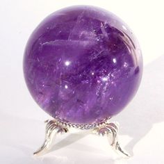 Brazilian Amethyst crystal ball......  I am a bit of a New Age girl...love my elements. Yennefer Of Vengerberg, Purple Reign, Purple Love, All Things Purple, Rocks And Gems, Purple Rain, Purple Crystals, Crystal Sphere, Gems And Minerals