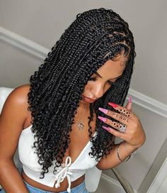 Goddess Braids Hairstyles, African Hair Braiding Styles, Box Braids Hairstyles For Black Women, Braids Hairstyles Pictures, Twist Braid Hairstyles, Box Braids Styling, Braids With Curls, Girls Hairstyles Braids, African Braids Hairstyles