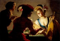 Handmade oil painting reproduction from any famous artist - The Procuress) (1625) by Gerard van Honthorst - Medium: Oil On Canvas - Dimensions: 71 × 104 cm (28 × 41 in) - Locations: Centraal Museum, Utrecht - Made to order - 100% hand painted - this is not a print - Free ship rolled in a tube The accuracy and detail is our commission to satisfy our customer. Classic paintings simply take your breath away! They have a unique theme that makes it to standout in this crowded field.  Art-lovers now have the unique opportunity to own each of these paintings as a handmade oil painting reproduction from any famous artist produced by our extremely skilled artist at NamPhuongArt gallery. Our artist reproduces classic paintings by hand, using only the quality oil paints on canvas. SIZE  Custom size i Rembrandt Art, Rembrandt Paintings, Art Baroque, Google Art Project, Rembrandt Van Rijn, Dutch Golden Age, William Blake, Baroque Art, Johannes Vermeer